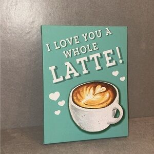 Teal Coffee Art Canvas